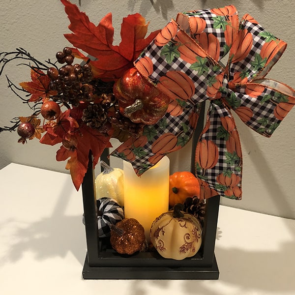 Decorated Fall Lantern - https://staging.janetscraftcorner.com/fall-lantern/