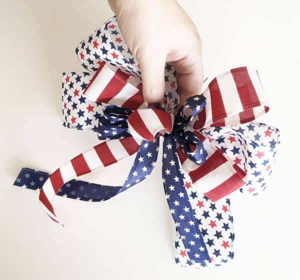 Patriotic ribbon bow
