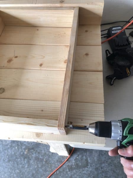 Screwing sides of grill tools organizer together