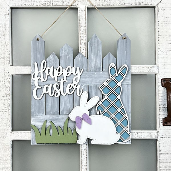 Easter Picket Fence Door Hanger