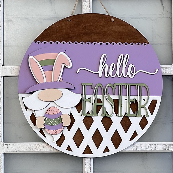 Let’s Craft an Easter Gnome Door Hanger