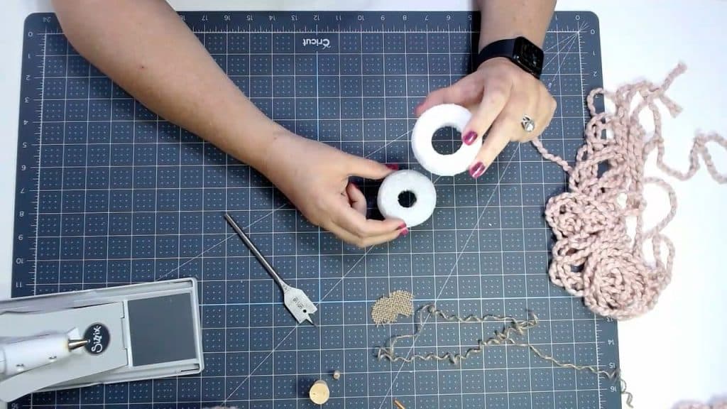Styrofoam balls for yarn wrapped pumpkins