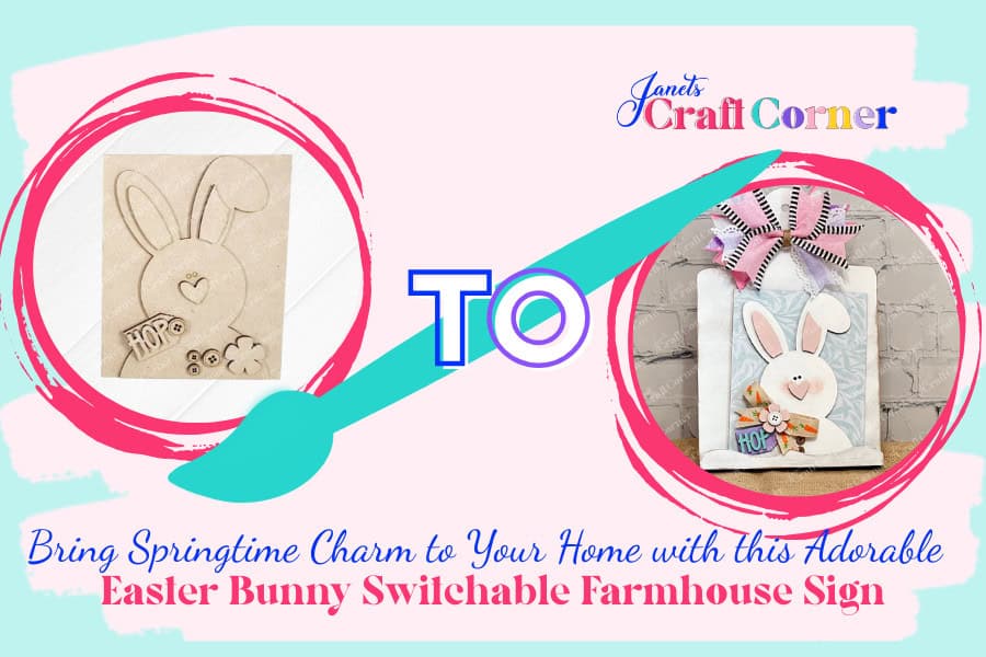 This Adorable Easter Bunny Switchable Farmhouse Sign Brings Springtime Charm to Your Home 