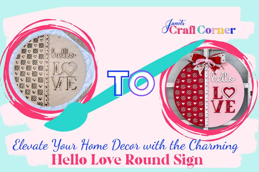 Elevate Your Home Decor with the Charming “Hello Love” Round Sign