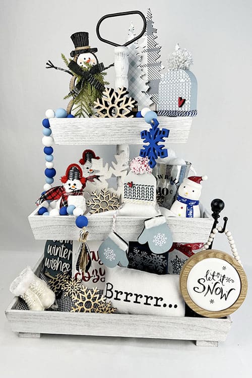 Winter Tiered Tray