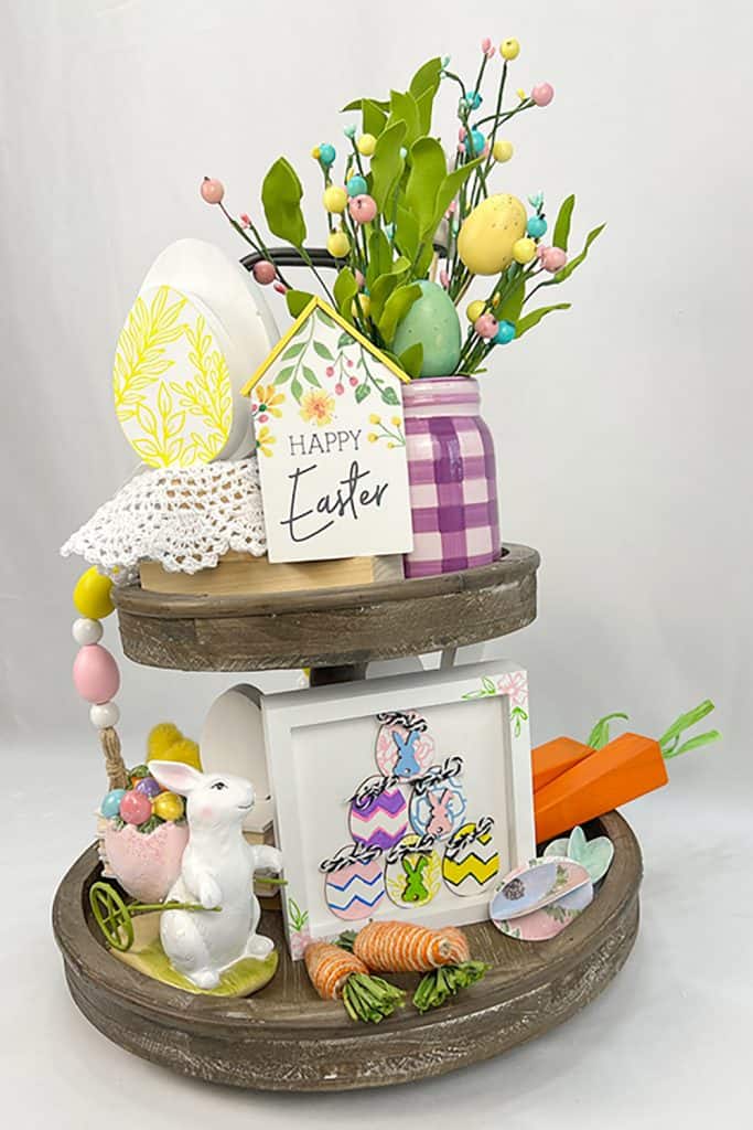 Easter tiered tray