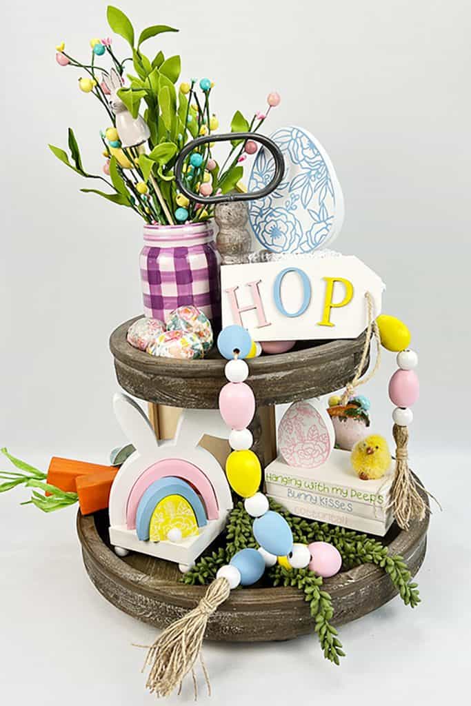 Easter tiered tray