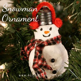 Snowman Ornaments Tutorial - www.alifeofbalance.com